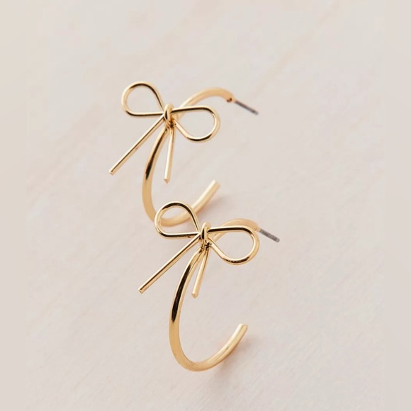 Urban Outfitters Jewelry - Urban Outfitters Bow Hoop Earrings